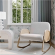 Pemberly Row Contemporary Cream Performance Fabric Rocking Chair