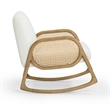 Pemberly Row Contemporary Cream Performance Fabric Rocking Chair