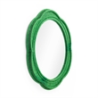 Pemberly Row Contemporary Green Wall Mirror - 26.6