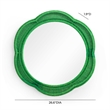 Pemberly Row Contemporary Green Wall Mirror - 26.6