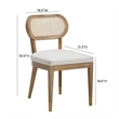 Pemberly Row Fabric Dining Chair in Natural - 30.5