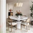 Pemberly Row Fabric Dining Chair in Natural - 30.5