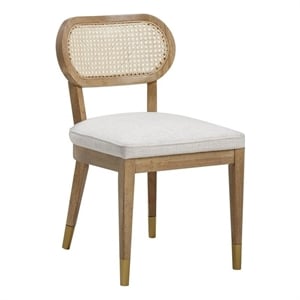 Pemberly Row Fabric Dining Chair in Natural - 30.5&quot H x 18.5&quot W x 21.3&quot D