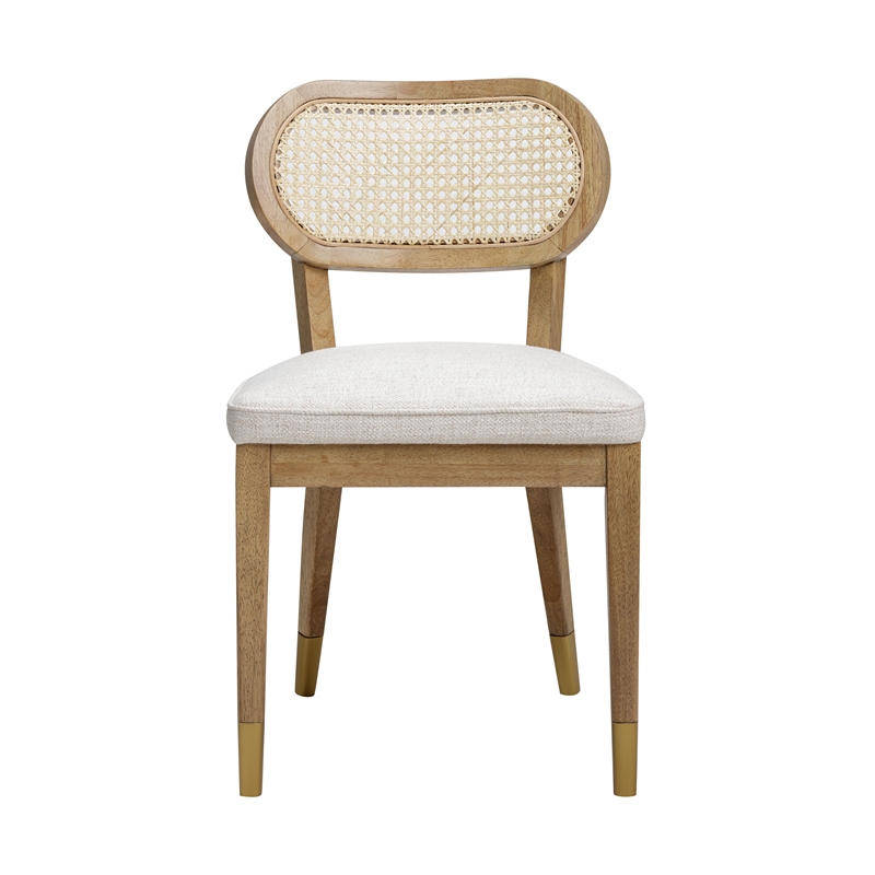 Pemberly Row Fabric Dining Chair in Natural - 30.5