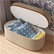 Pemberly Row Modern / Contemporary Ivory Boucle Oval Storage Ottoman