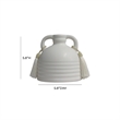 Pemberly Row Handmade Contemporary White Finish Ceramic Vase