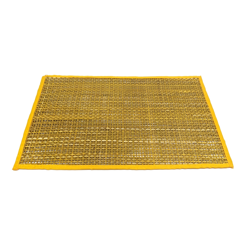 Pemberly Row Transitional Yellow Seagrass Placemats - Set of 4
