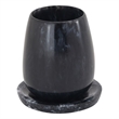 Pemberly Row Contemporary Rounded Black Swirl Resin Kiddush Cup
