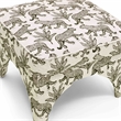 Pemberly Row Contemporary Upholstered Taupe Leopard Jacquard Ottoman