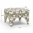 Pemberly Row Contemporary Upholstered Taupe Leopard Jacquard Ottoman