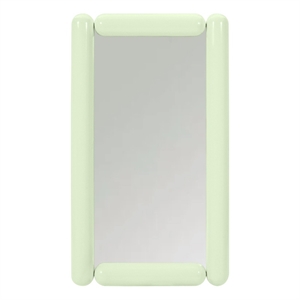 Pemberly Row Contemporary Mint Green Tubular Metal Frame Wall Mirror