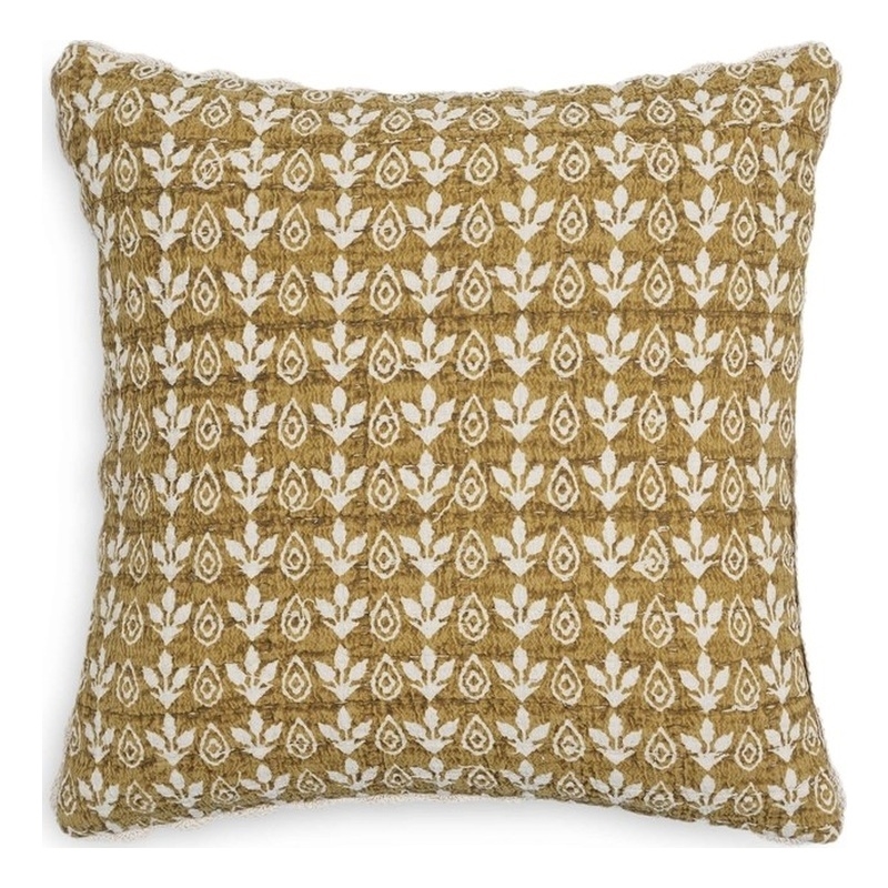 Pemberly Row Transitional Harvest Printed Cotton 20 Inch Accent Cushion
