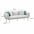 Pemberly Row Handmade Modern Transitional Light Gray Outdoor Sofa