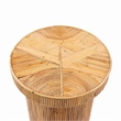 Pemberly Row Handmade Transitional Natural Rattan Side Table