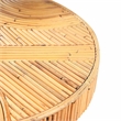 Pemberly Row Handmade Transitional Natural Rattan Side Table