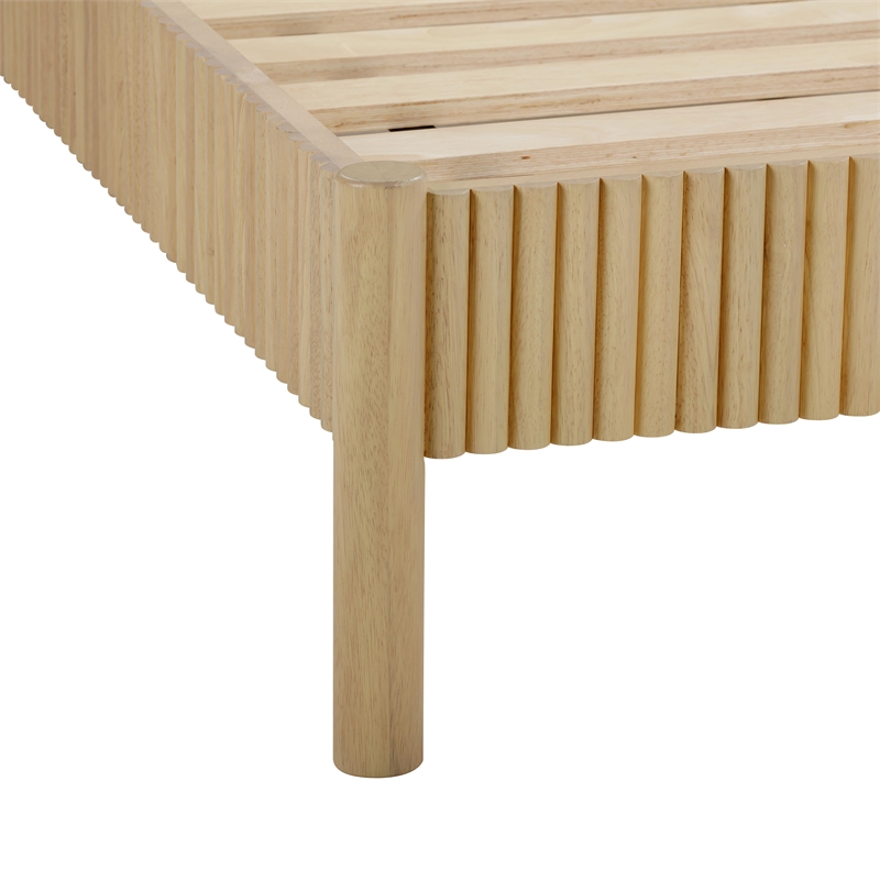 Pemberly Row Contemporary Natural Wood King Bed - 64.5