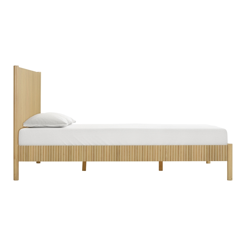 Pemberly Row Contemporary Natural Wood King Bed - 64.5