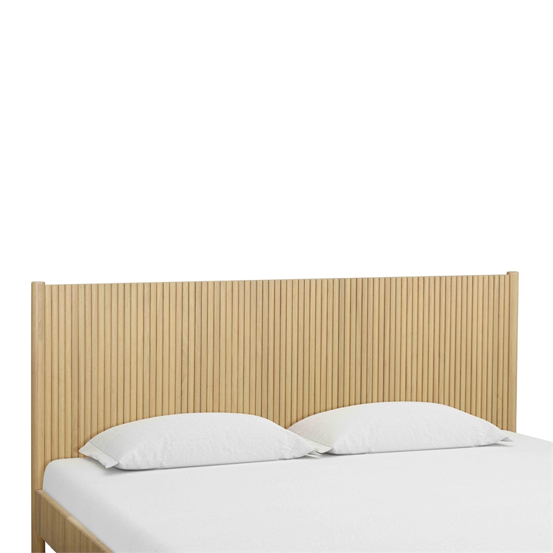 Pemberly Row Contemporary Natural Wood King Bed - 64.5