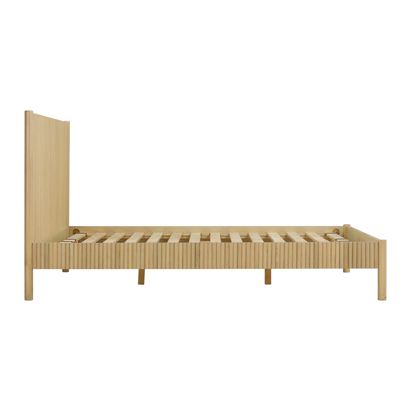 Pemberly Row Contemporary Natural Wood King Bed - 64.5