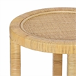 Pemberly Row Contemporary Natural Rattan Side Table - 17.7