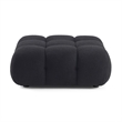 Pemberly Row Contemporary Black Vegan Shearling Modular Ottoman