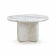 Pemberly Row Marble Indoor/Outdoor 24 inch Round Tall Coffee Table