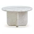 Pemberly Row Marble Indoor/Outdoor 24 inch Round Tall Coffee Table