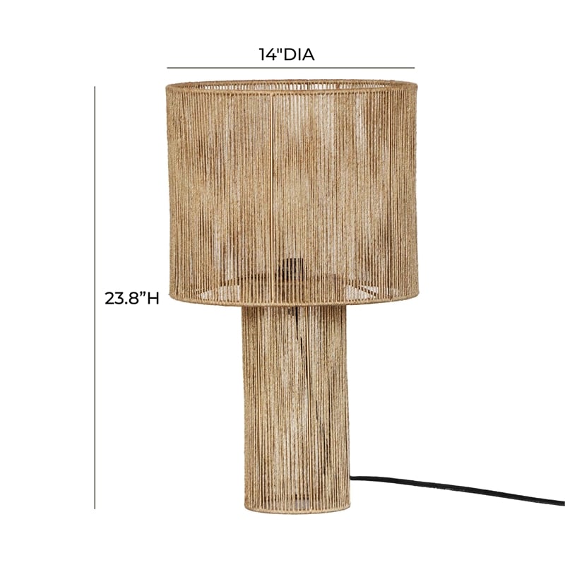 Pemberly Row Handmade Modern Transitional Natural Table Lamp