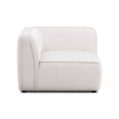 Pemberly Row White Sand Performance Corduroy Velvet Corner Chair
