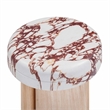 Pemberly Row Wood and Breccia Capraia Textured Concrete Side Table