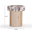 Pemberly Row Wood and Breccia Capraia Textured Concrete Side Table