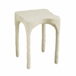 Pemberly Row Handmade Contemporary Skully Cream Textured Side Table