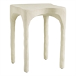 Pemberly Row Handmade Contemporary Skully Cream Textured Side Table