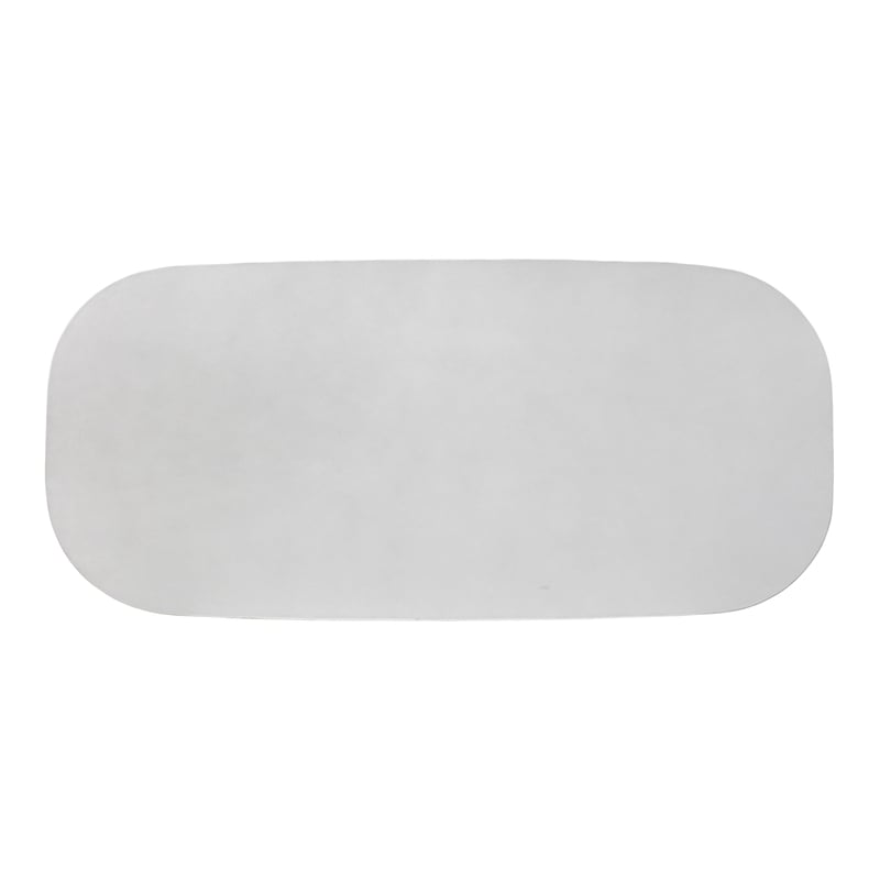 Pemberly Row Light Grey Faux Plaster Indoor/Outdoor Concrete Oval Dining Table