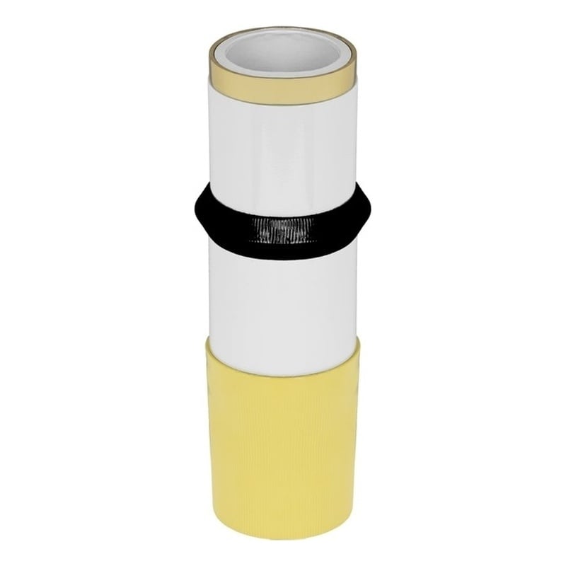 Pemberly Row Handmade Transitional Mustard Yellow Metal Vase