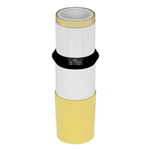 Pemberly Row Handmade Transitional Mustard Yellow Metal Vase