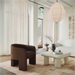 Pemberly Row Transitional Chocolate Brown Boucle Accent Chair