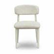 Pemberly Row Contemporary Cream Textured Outdoor Dining Side Chair