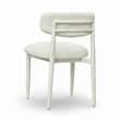 Pemberly Row Contemporary Cream Textured Outdoor Dining Side Chair