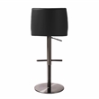 Pemberly Row Transitional Black Vegan Leather on Black Adjustable Stool