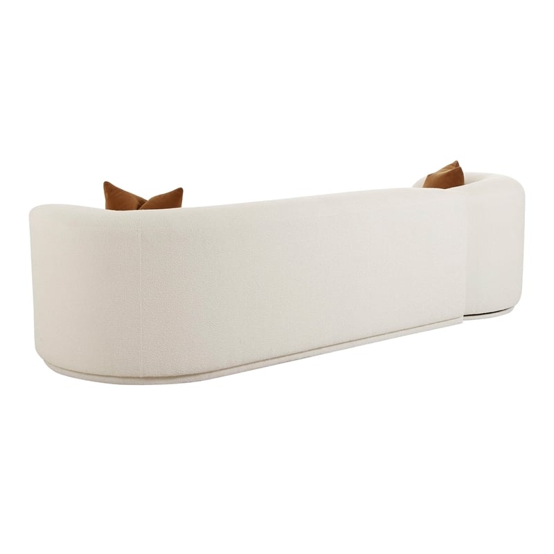 Pemberly Row Cream Boucle 2-Piece Modular Right-Arm Facing Sofa