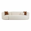 Pemberly Row Cream Boucle 2-Piece Modular Right-Arm Facing Sofa