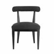 Pemberly Row Transitional Black Boucle Upholstered Dining Chair