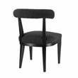 Pemberly Row Transitional Black Boucle Upholstered Dining Chair