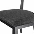 Pemberly Row Transitional Black Boucle Upholstered Dining Chair