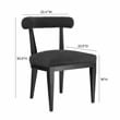Pemberly Row Transitional Black Boucle Upholstered Dining Chair