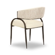 Pemberly Row Contemporary Cream Vegan Leather 2-Tone Dining Chair
