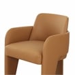 Pemberly Row Transitional Tan Performance Vegan Leather Dining Chair