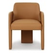 Pemberly Row Transitional Tan Performance Vegan Leather Dining Chair
