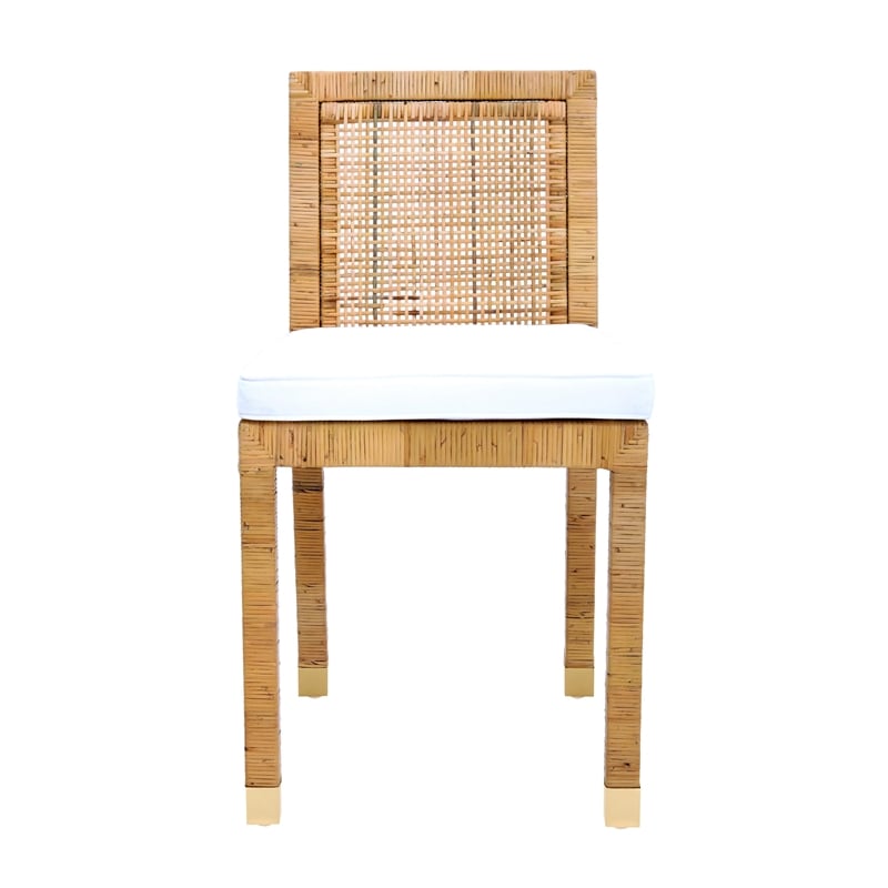 Pemberly Row Handmade Transitional Rattan Veneer Dining Chair